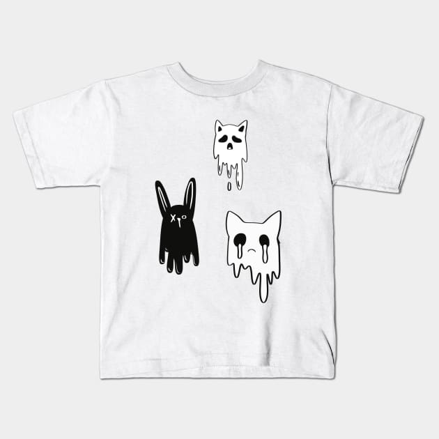 Kawaii ghost Pastel goth Aesthetic clothing Kids T-Shirt by ISFdraw